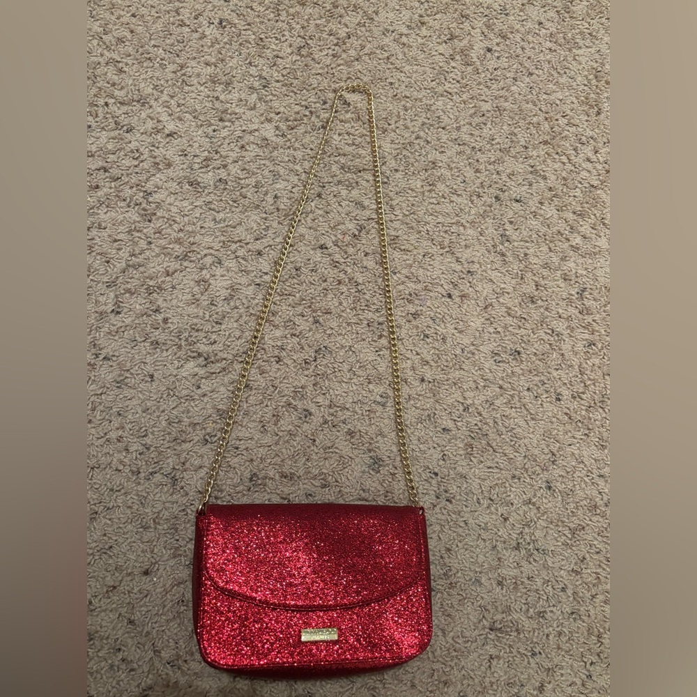 Jimmy Choo Parfums Red Glitter Shoulder Bag